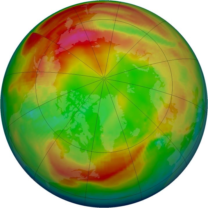 Arctic ozone map for 07 February 1980